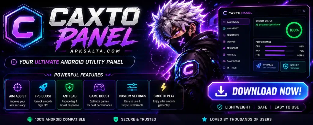 caxto panel ff apk download for android 2026