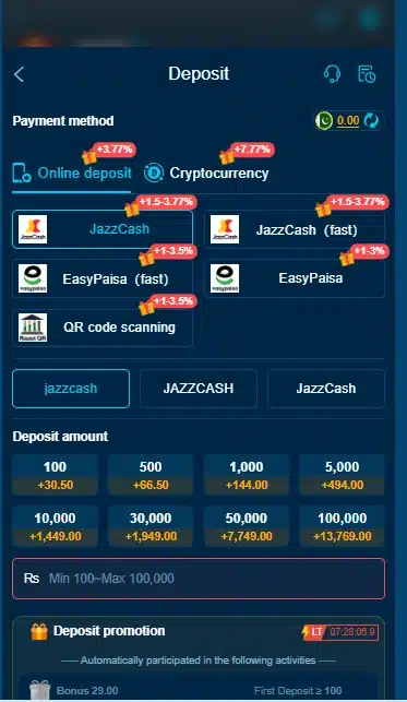 bt111 game app withdrawal deposit easypaisa