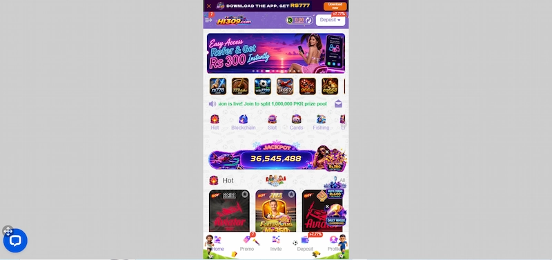 hi309 game app interface