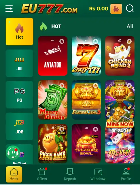 EU777 popular games