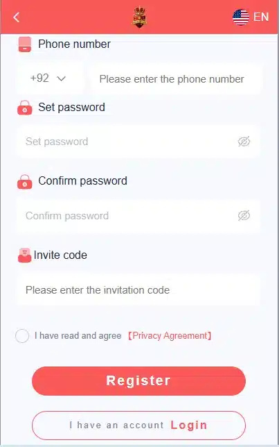 royal glory registration login steps