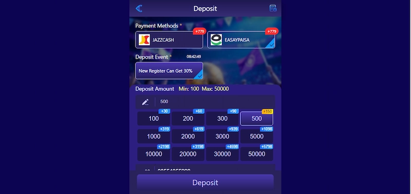 isb15 money deposit and withdraw