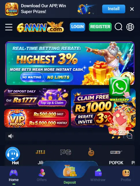 6nnn game apk app interface